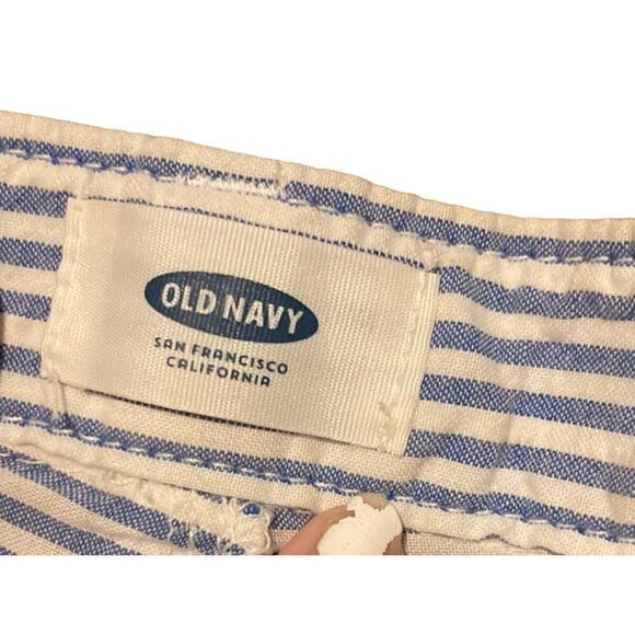 Old Navy Blue & White Cotton Shorts - child size 14 - Picture 2 of 5